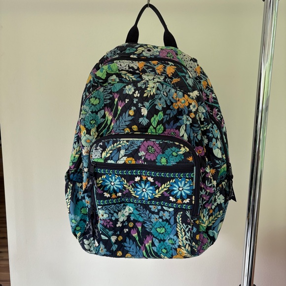 Vera Bradley Floral Quilted Computer Backpack - Picture 1 of 7